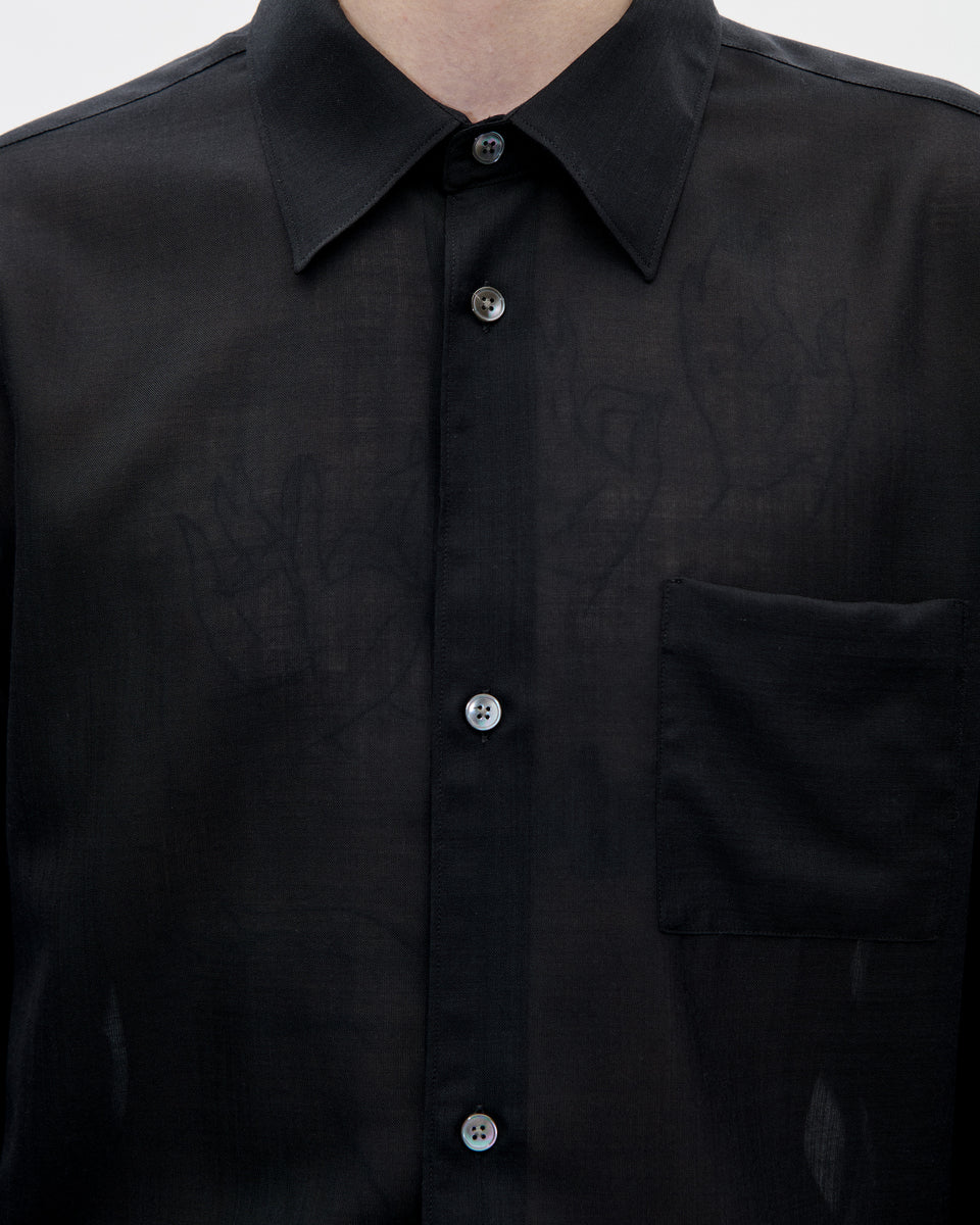 Cordial Shirt 120s Merino 009 Black