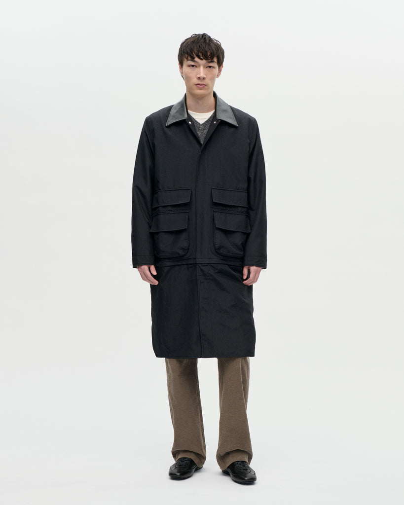 Zip Coat Cylinder 009 Black