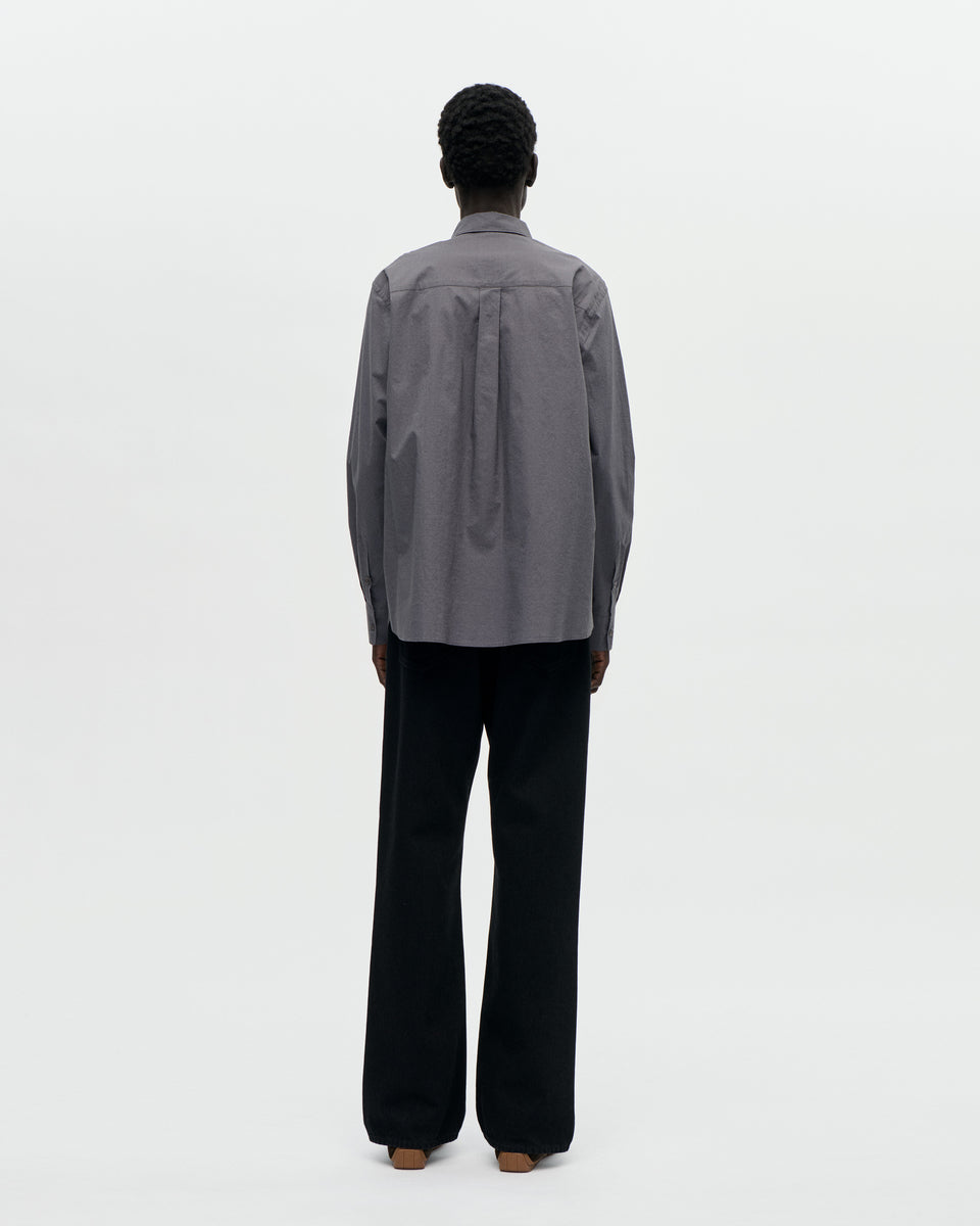 Volume Shirt Wash Cot 008 Charcoal